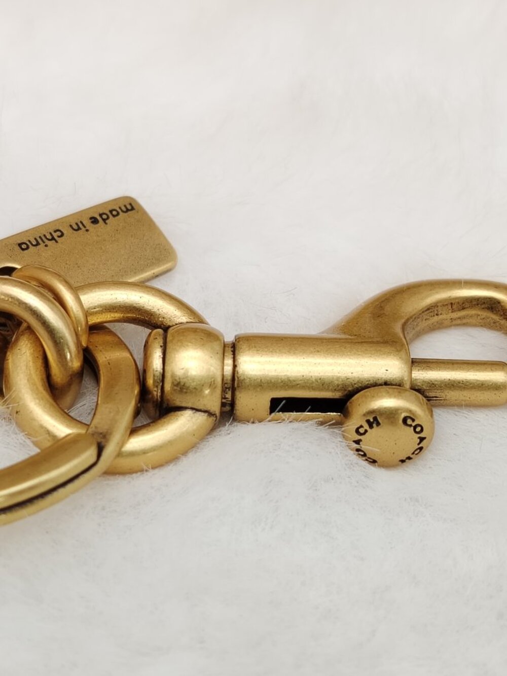 Coach Gold Tabby Bag Charm Keychain - Picture 7 of 8